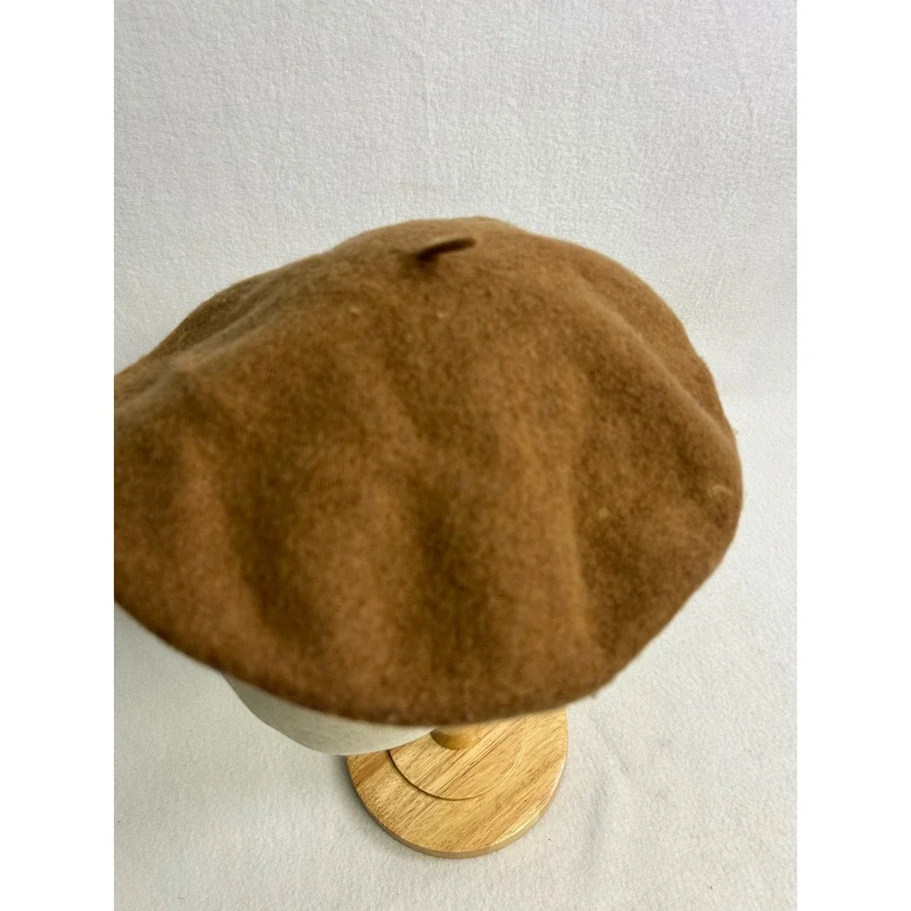 French Parisian Dark Academia Target Women OS Brown Wool Blend Beret Hat